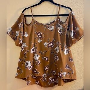 Floral Brown Women's Top